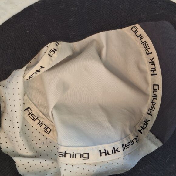 HUK High Performance Bucket Boonie Fishing Hat OSFM Oyster Light Neutral Nylon - Picture 8 of 14